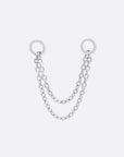 Tethered Double Chain - 14K WHITE