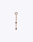 Gemmed Orbit Charm - 14K ROSE - Black Diamond