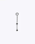 Gemmed Orbit Charm - 14K WHITE - Black Diamond
