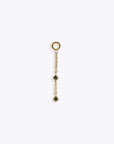 Gemmed Orbit Charm - 14K YELLOW - Black Diamond