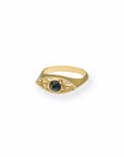 Mati Ring - 14K SOLID YELLOW - Blue Sapphire