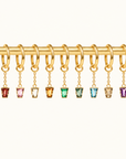 Linda Chain Charm - 14K YELLOW - Pink Tourmaline