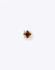 Stella 2mm Garnet 14K Yellow Gold threadless end