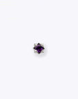 Stella 2mm Amethyst 14K White Gold threadless end