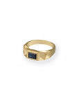 Verse Ring - 14K SOLID YELLOW - Blue Sapphire