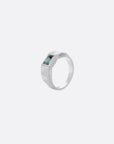 Verse Ring - SILVER - London Blue Topaz