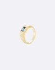 Verse Ring - GOLD - London Blue Topaz