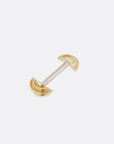 Threadless end affixed to each end of a straight barbell