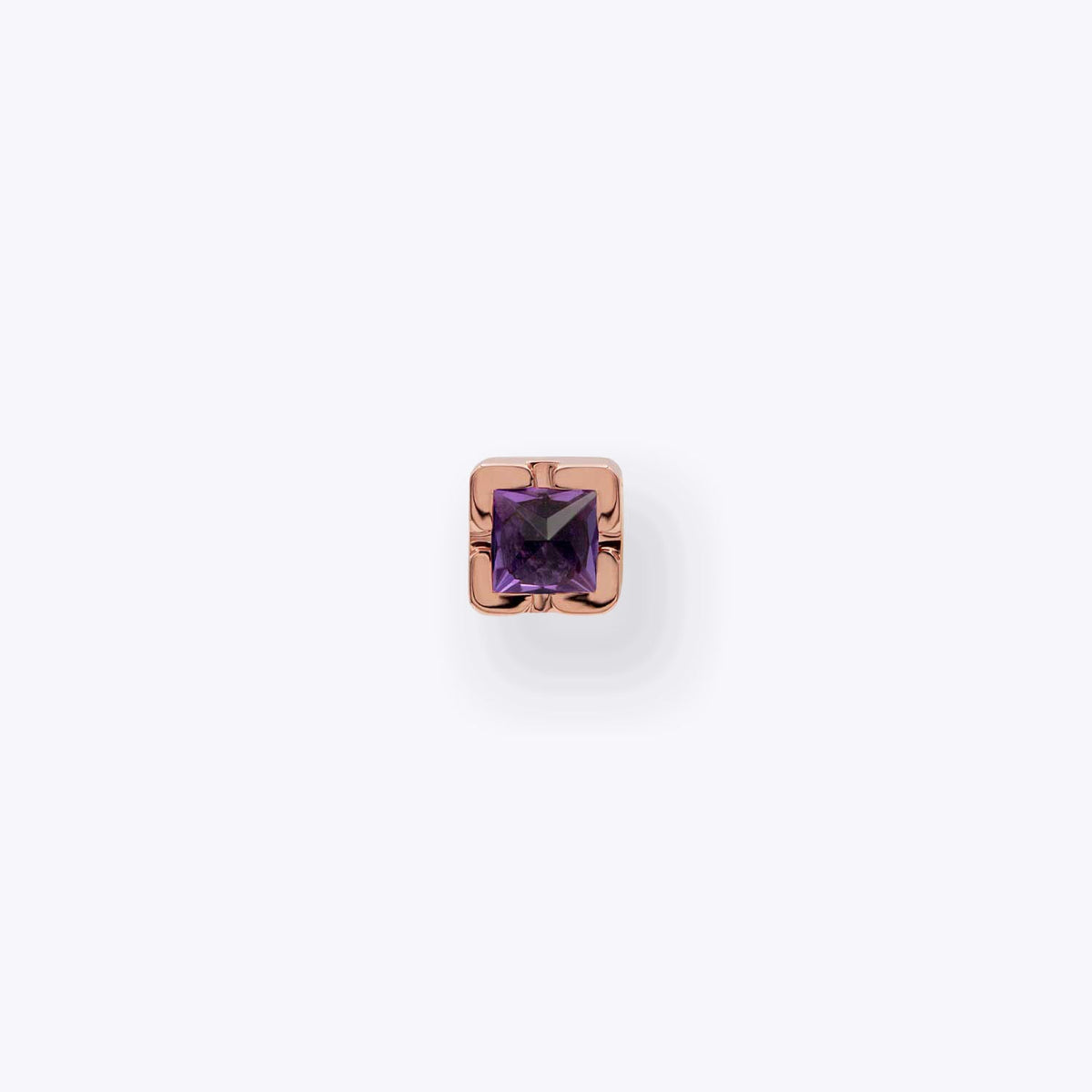 Chroma Amethyst 14K Rose Gold threadless end