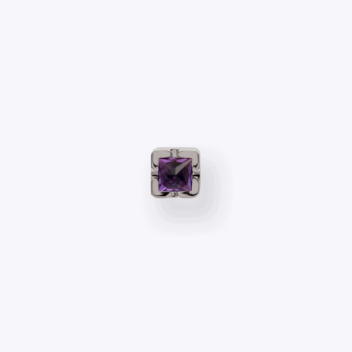 Chroma Amethyst 14K White Gold threadless end