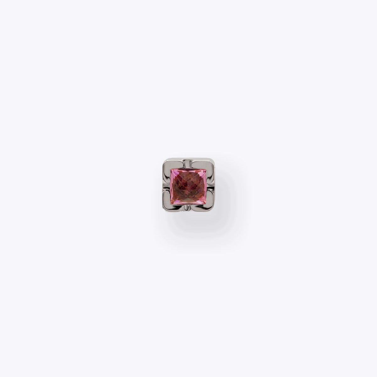 Chroma Pink Tourmaline 14K White Gold threadless end