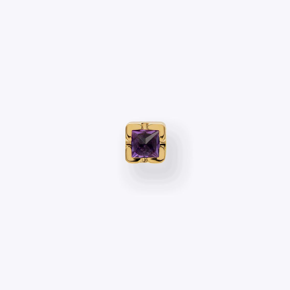 Chroma Amethyst 14K Yellow Gold threadless end