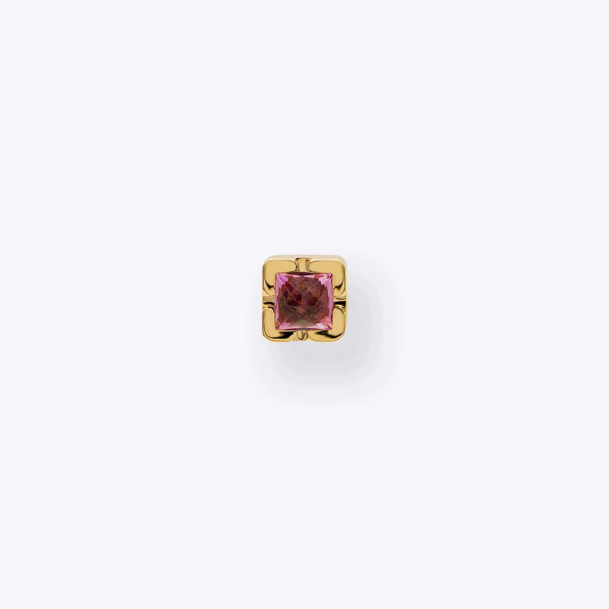 Chroma Pink Tourmaline 14K Yellow Gold threadless end