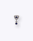 Hero Drop - 14K WHITE - Blue Sapphire