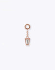 Linda Chain Charm - 14K ROSE - White Topaz