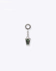 Linda Chain Charm - 14K WHITE - Montana Sapphire