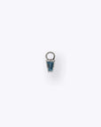 Linda Charm - 14K WHITE - London Blue Topaz