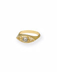 Mati Ring - 14K SOLID YELLOW - Salt & Pepper Diamond