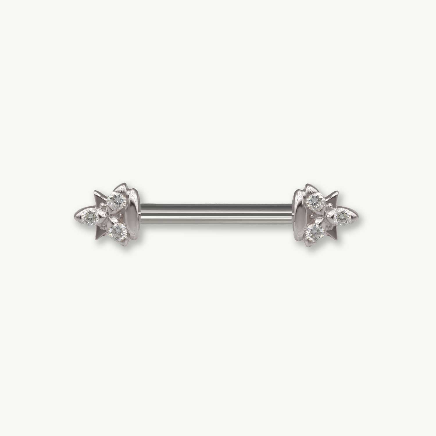 Neo Side-Set - 14K WHITE - Diamond