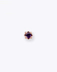 Stella 2mm Amethyst 14K Rose Gold threadless end