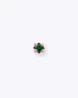 Stella 2mm Emerald 14K Rose Gold threadless end