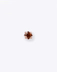 Stella 2mm Garnet 14K Rose Gold threadless end