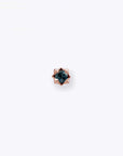 Stella 2mm London Blue Topaz 14K Rose Gold threadless end