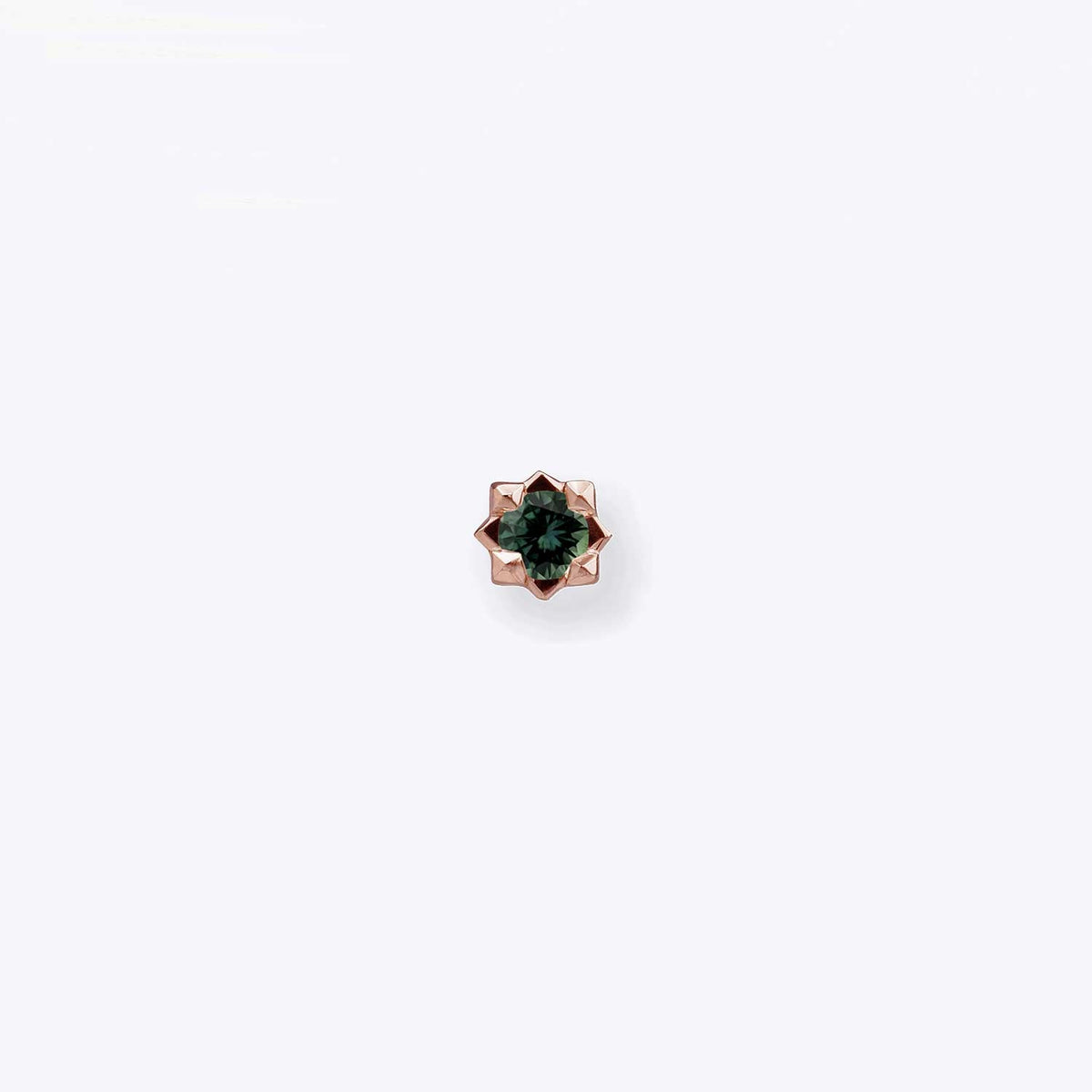 Stella 2mm Montana Sapphire 14K Rose Gold threadless end