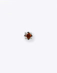 Stella 2mm Garnet 14K White Gold threadless end