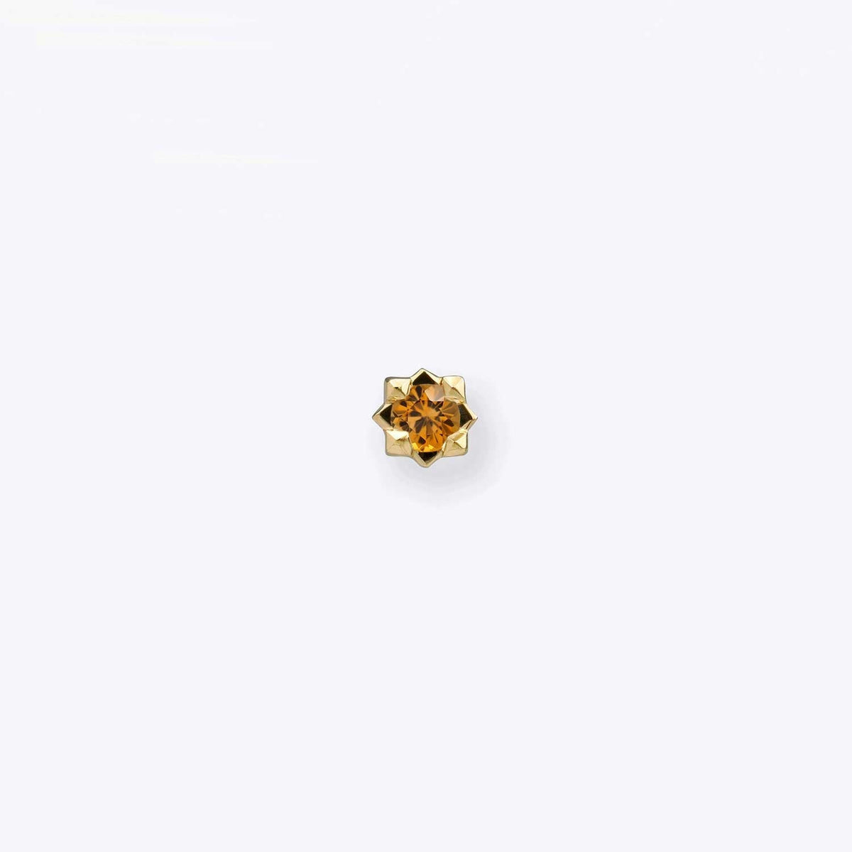 Stella 2mm Citrine 14K Yellow Gold threadless end