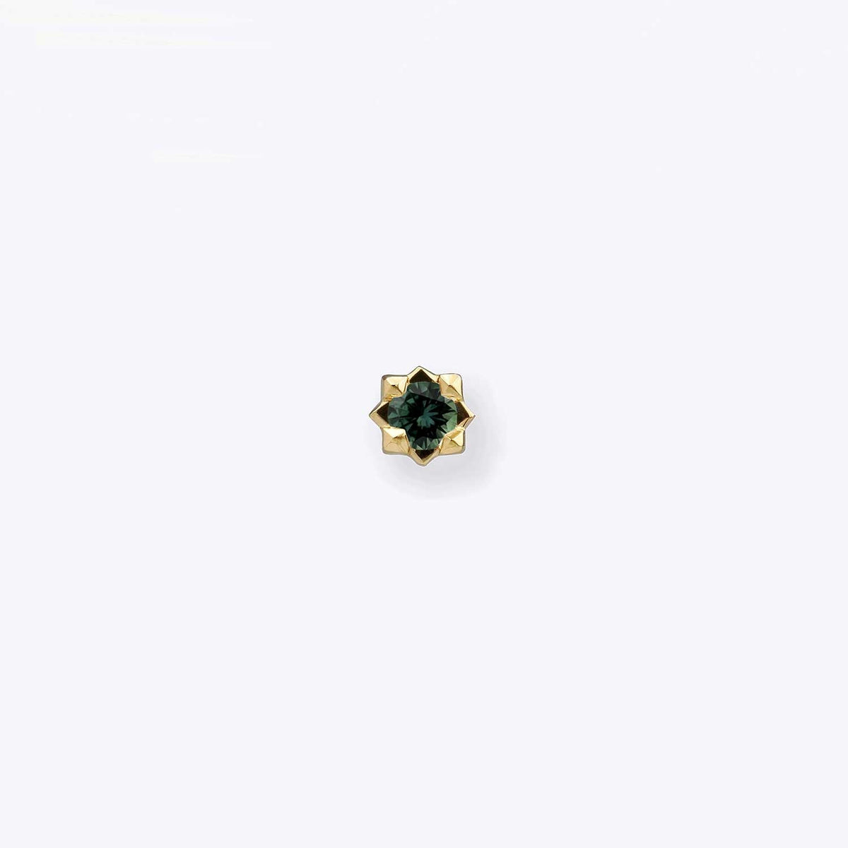Stella 2mm Montana Sapphire 14K Yellow Gold threadless end