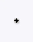Stella 2mm Black Diamond 14K White Gold threadless end