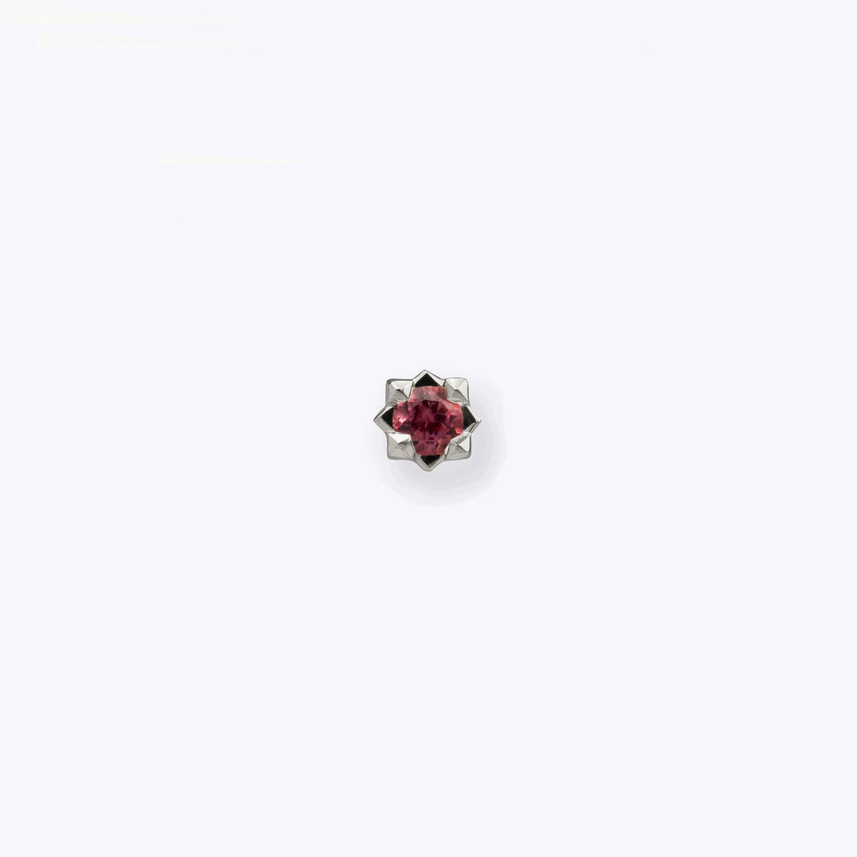 Stella 2mm Pink Tourmaline 14K White Gold threadless end